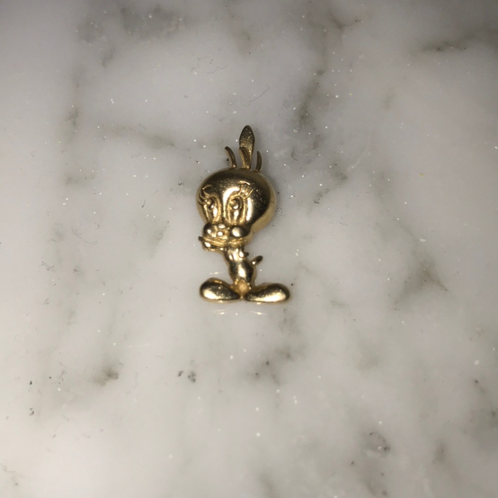 Vintage 14K Yellow Gold Tweety Bird Charm